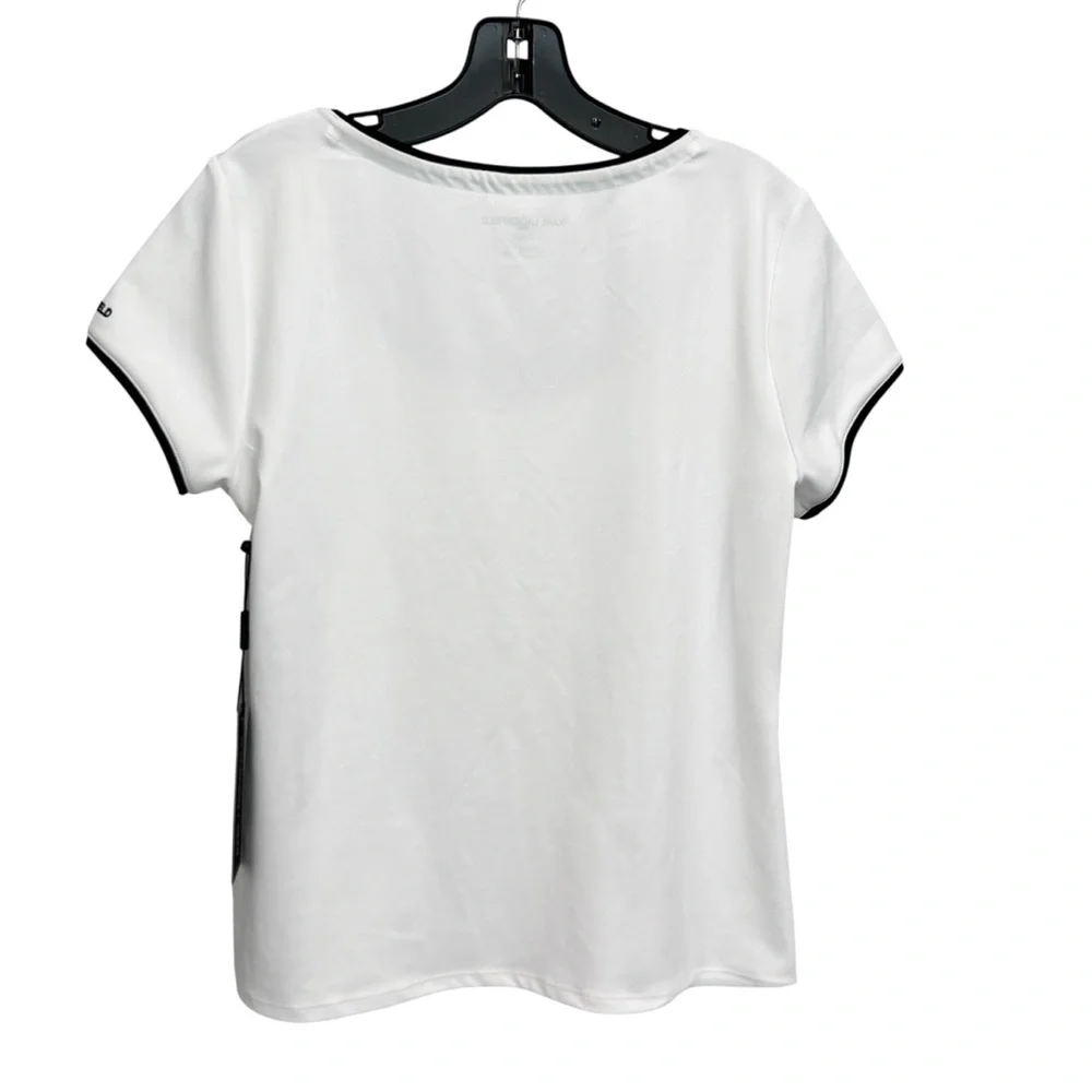 Karl Lagerfeld Paris White Square Neck Tee with Black Trim – Size M - NWT - Picture 2 of 6